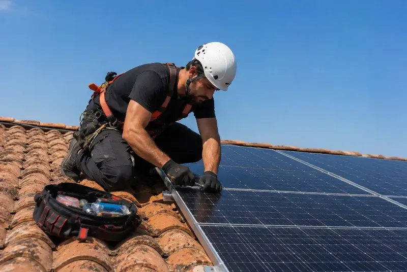 Maintenance et monitoring de panneaux solaires à Lacrouzette